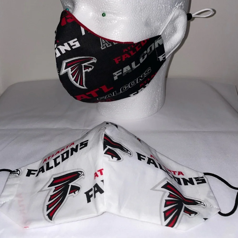 2 Adult Face Masks - Atlanta Falcons New